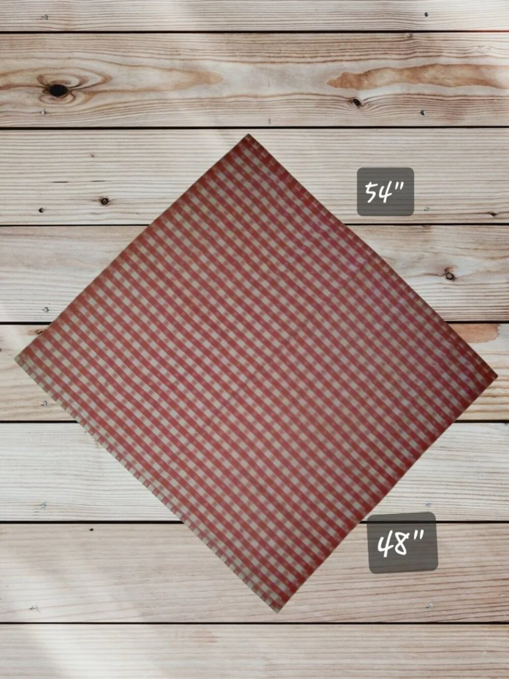 Red & White Tavern-Style Checkered Restaurant Style Tablecloth for Picnic/Party